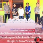 Didampingi Kepala Unit Randangan, Branch Office Head BRI Marisa Salurkan Bantuan Tanggap Bencana Bagi Warga Terdampak Banjir