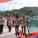 Peringati HUT Bhayangkara ke 79, Keluarga Besar Polres Boalemo Gelar Acara Pelarungan Bunga.